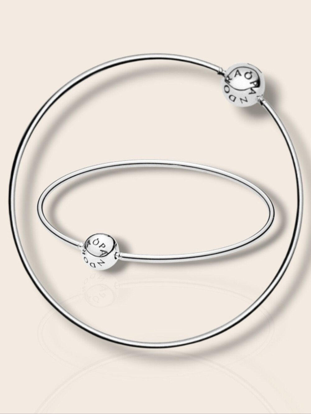 PANDORA ME Sterling Silver Bangle Bracelet For Micro Dangle & Essence Charms